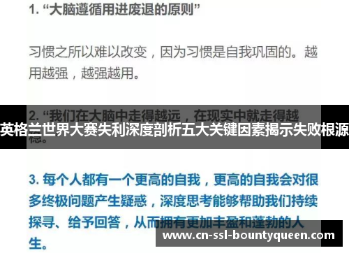 英格兰世界大赛失利深度剖析五大关键因素揭示失败根源