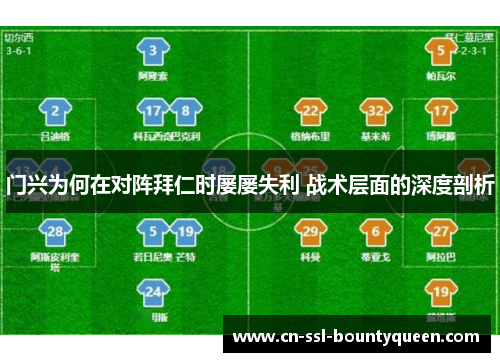 门兴为何在对阵拜仁时屡屡失利 战术层面的深度剖析